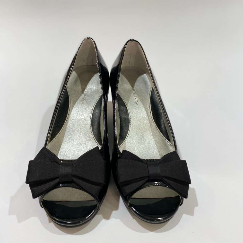 Black Patent Wedge
